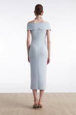 Fine Line Knitted Midi Dress Ciel - Image 5