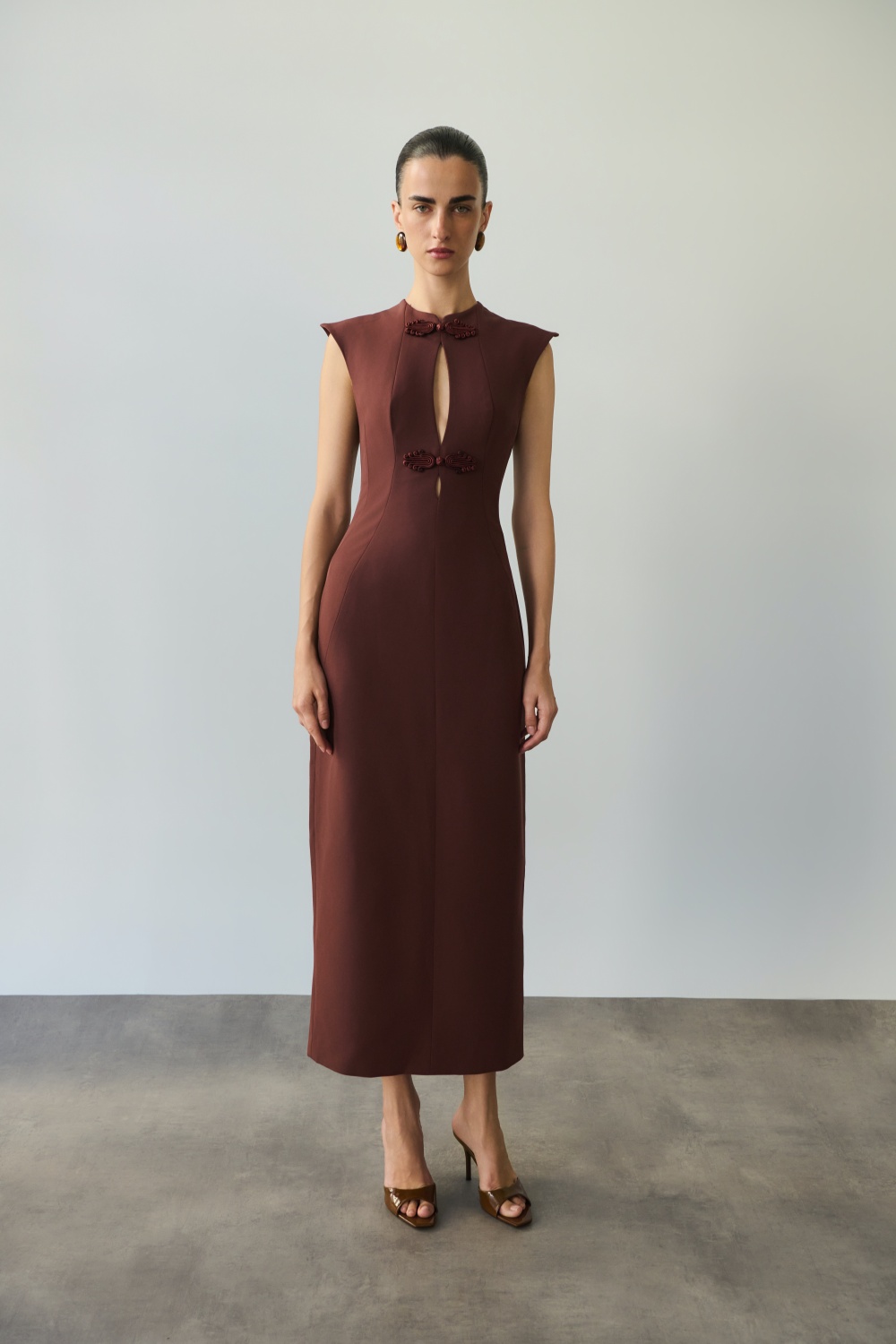 resize_mix day 24500 Monica Midi Φόρεμα - Cinnamon Brown - Image 1