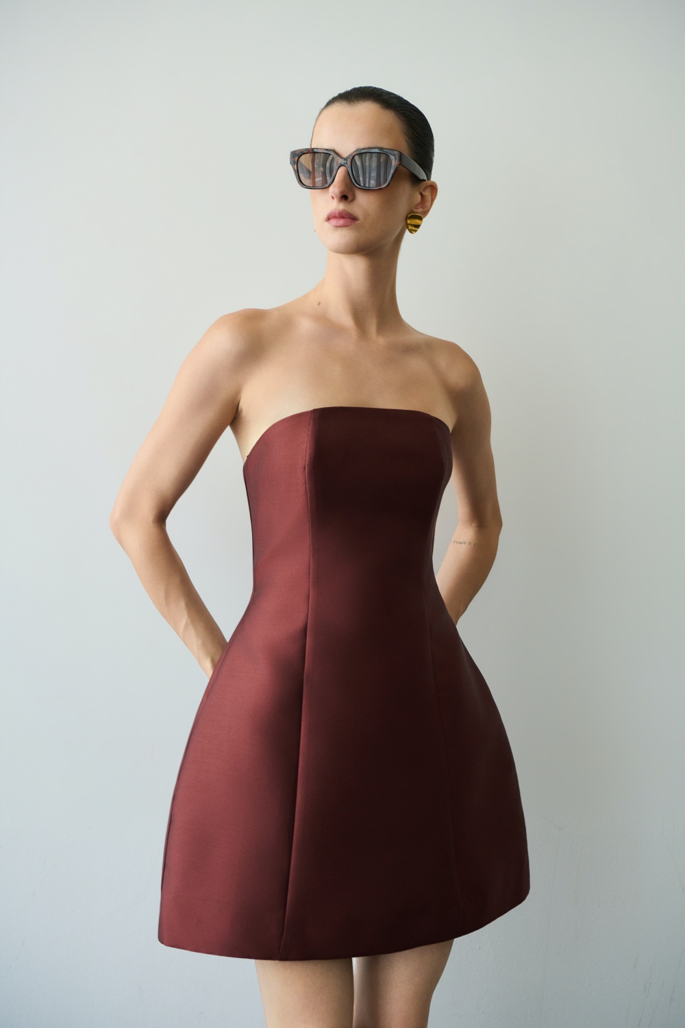 resize_mix&match3605 Solene Mini Φόρεμα - Chestnut Brown - Image 1
