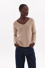 V-Neck Soft Knit - Mπεζ