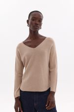 V-Neck Soft Knit - Mπεζ - Image 4