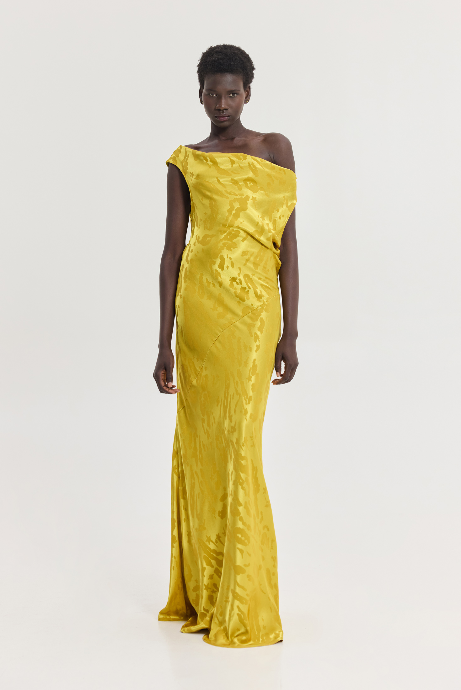 Hemithea-fw264240 Gold Dress - Jacquard Gold - Image 1