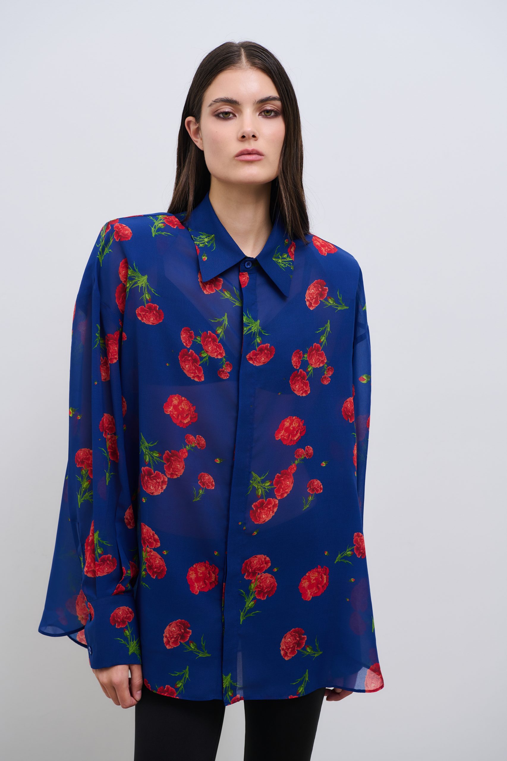W7DKSH0038(CARNATION DREAM SHIRT) (4) Carnation Dream Shirt - Μπλε - Image 1