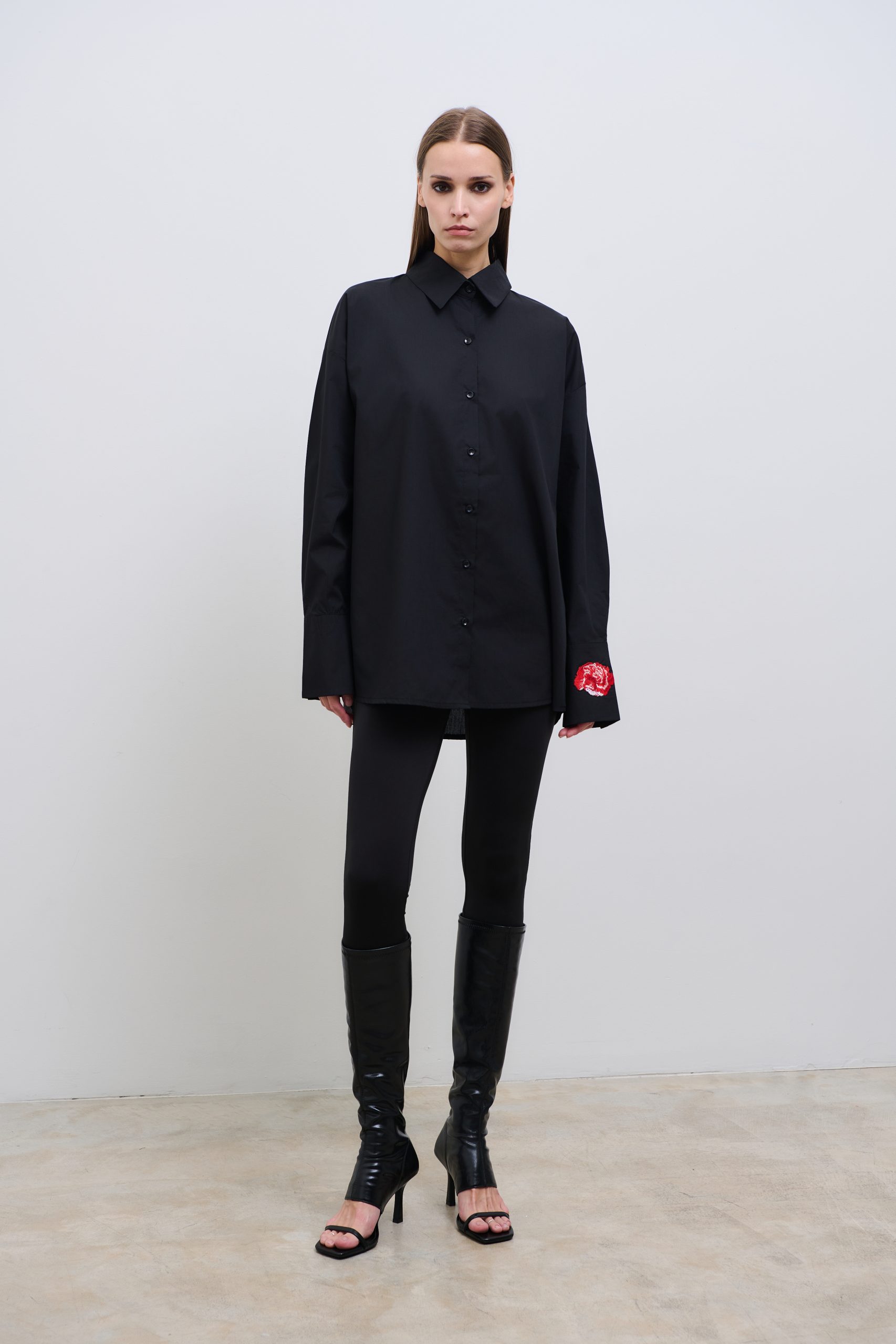 W7ELSH0116(BLOOM SHIRT) (5) Bloom Πουκάμισο - Μαύρο - Image 1