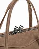 Bowling Mini Bag - Mocca suede - Image 4
