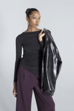 Romy Bamboo Top - Black - Image 2
