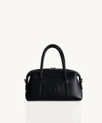Bowling Mini Bag - Black leather