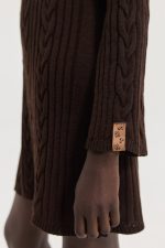 Aludra Knitted Dress - Brown - Image 7