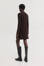 Aludra Knitted Dress - Brown - Image 4