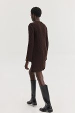 Aludra Knitted Dress - Brown - Image 3
