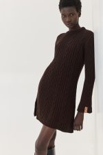 Aludra Knitted Dress - Brown