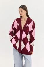 Whiskey Sour Cardigan - Bordeaux