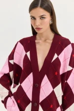 Whiskey Sour Cardigan - Bordeaux - Image 2