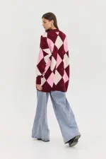 Whiskey Sour Cardigan - Bordeaux - Image 4