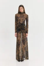 Mandarino Dress - Brown