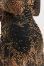 Mandarino Dress - Brown - Image 3