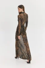 Mandarino Dress - Brown - Image 4