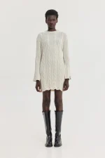 Aludra Knitted Dress - Beige