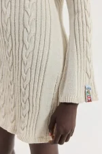 Aludra Knitted Dress - Beige - Image 2