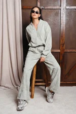 Marble Sweater Set -Grey