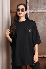 Travel Oversized T-Shirt - Μαύρο