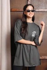 Sunrise Latte Oversized T-Shirt - Χακί