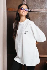 Travel Oversized T-Shirt - Εκρού