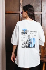 Travel Oversized T-Shirt - Εκρού - Image 2