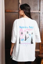 Apre Ski Oversized T-Shirt - Εκρού - Image 2