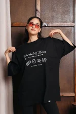 Stories Oversized T-Shirt - Μαύρο