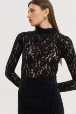 Mandarino Dress - Black - Image 4