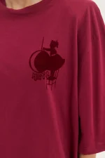 Sahara T-Shirt - Bordeaux - Image 2