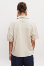 Jazz Polo Blouse - Beige - Image 3