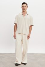 Jazz Polo Blouse - Beige - Image 5