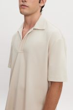Jazz Polo Blouse - Beige - Image 8
