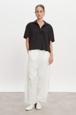 Jazz Polo Blouse - Black