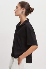 Jazz Polo Blouse - Black - Image 2